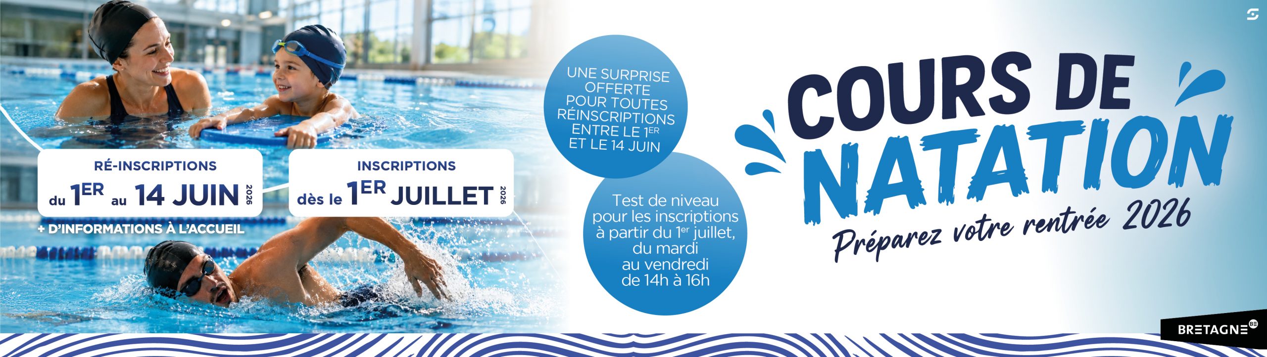 COURS DE NATATION RENTRÉE 2026